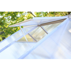 Serre de jardin en polycarbonate 2,3 m² Gris – 190 x 120 x 195 cm
