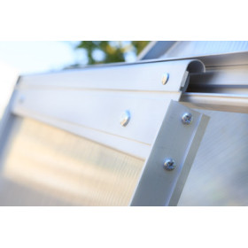 Serre de jardin en polycarbonate 3,6 m² Gris – 190 x 190 x 195 cm