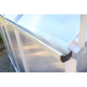 Serre de jardin en polycarbonate 3,6 m² Gris – 190 x 190 x 195 cm