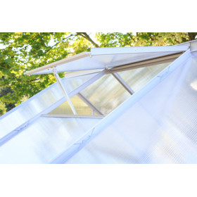 Serre de jardin en polycarbonate 3,6 m² Gris – 190 x 190 x 195 cm