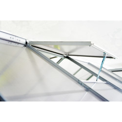 Serre de jardin en polycarbonate 7,2 m² Gris – 190 x 380 x 195 cm