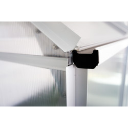 Serre de jardin en polycarbonate 7,2 m² Gris – 190 x 380 x 195 cm