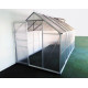 Serre de jardin en polycarbonate 8,2 m² Gris – 190 x 430 x 195 cm
