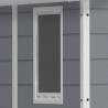 Abri de jardin en résine de couleur gris - 183,5 x 111 x 200,5 cm - 2,04 m² - Toit Monopente