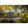 Abri de jardin en résine Darwin de couleur grise aspect bois - 125,8 x 184, 5 x 205 cm – 2,3 m²