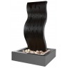 Fontaine de jardin en acier Ondine 42 x 42 x 80 cm noir