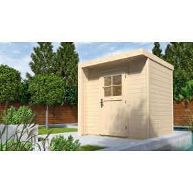 Abri de jardin en épicéa brut – 215 x 214 x 218 cm – 3,5 m² - Toiture Membrane