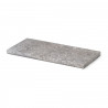 Margelle de piscine en pierre naturelle travertin gris 61 x 33 x 3 cm bord arrondi 180°