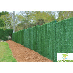 Haie végétale artificielle de jardin en PVC 147 brins 300 x 150 cm