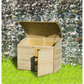 Coffre de rangement en bois traité autoclave Topaze – Contenance 1200 L – 154 x 96 x 125 cm