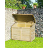 Coffre de rangement en bois traité autoclave Topaze – Contenance 1200 L – 154 x 96 x 125 cm