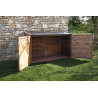 Coffre de rangement et abri vélo en bois traité Trocadéro – Contenance 2000L – 206 x 100 x 127 cm
