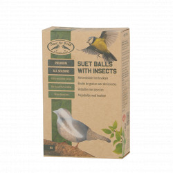Boite de boules de graisse avec insectes 4 saisons pour oiseaux – 520 g