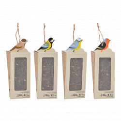 Mangeoire Silo pour Oiseaux avec graines de tournesol – 8,1 x 8,2 x 23,7 cm