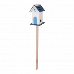 Mangeoire villa scandinave perchée en contreplaqué et pin – 17,3 x 18 x 116,5 cm