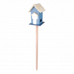 Mangeoire villa scandinave perchée en contreplaqué et pin – 17,3 x 18 x 116,5 cm