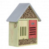 Hôtel à insectes taille XL en bois de pin FSC 100 % et toit en zinc – 13,7 x 31,5 x 38,2 cm