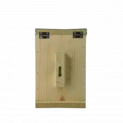 Mangeoire pour écureuil en bois FSC 100 % et plexi et toiture en zinc – 23 x 12,2 x 17,5 cm