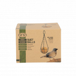 Boite de 35 boules de graisse 4 saisons pour oiseaux avec distributeur – 3 kg