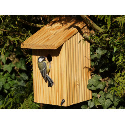 Nichoir Bicoque pour moineaux, mésanges et sittelles en bois certifié PEFC fabriqué en France – 16 x 21 x 31 cm