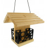 Mangeoire Bar à graisse en pin douglas de fabrication Française avec repas de graisse végétale – 20,5 x 19,5 x 21 cm