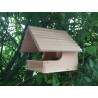Nichoir Chalet de jardin pour oiseaux semi-cavernicoles en bois certifié PEFC fabriqué en France – 21 x 21.5 x 25.5 cm