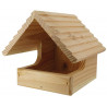 Nichoir Chalet de jardin pour oiseaux semi-cavernicoles en bois certifié PEFC fabriqué en France – 21 x 21.5 x 25.5 cm