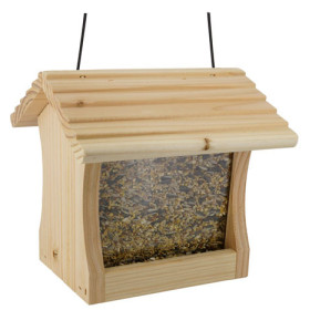 Mangeoire Miam pour graines en pin douglas de fabrication Française – 19 x 20 x 20 cm