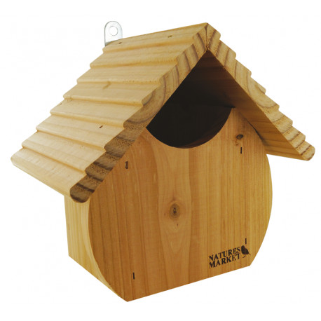 Nichoir Dodu pour oiseaux semi-cavernicoles en bois certifié PEFC fabriqué en France – 25 x 17 x 20 cm