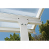 Pergola à adosser en aluminium blanc – 915 x 295 x 305 cm – 26,99 m² - Toit en polycarbonate - Feria