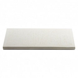 Margelle de piscine en pierre reconstituée plate droite aspect bouchardé couleur blanc – 50 x 30 x 2,5 cm 