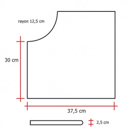 Margelle de piscine en pierre reconstituée plate angle rentrant aspect bouchardé couleur blanc – 30 x 30 x 2,5 cm 