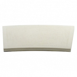 Margelle en pierre reconstituée plate courbe aspect bouchardé couleur blanc  – 45,5 x 30 x 2,5 cm 