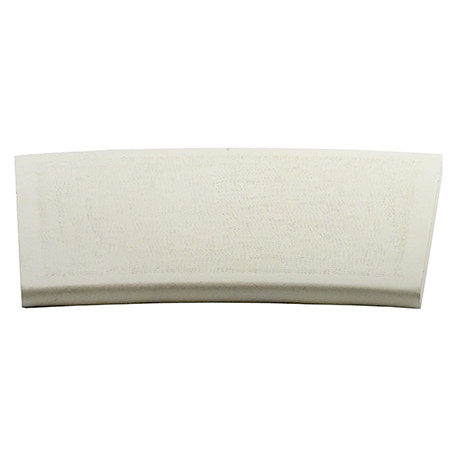 Margelle en pierre reconstituée plate courbe aspect bouchardé couleur blanc  – 45,5 x 30 x 2,5 cm 