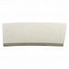 Margelle en pierre reconstituée plate courbe aspect bouchardé couleur blanc  – 45,5 x 30 x 2,5 cm 