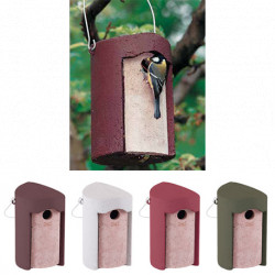 Nichoir de jardin pour mésanges charbonnières SCHWEGLER 26 x 17 x 18 cm – trou d’envol de 3,2 cm – 4 coloris