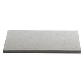 Margelle de piscine en pierre reconstituée plate droite aspect bouchardé couleur gris clair – 50 x 30 x 2,5 cm 