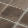Pavé de terrasse en pierre reconstituée à coller aspect chêne fumé 20 x 20 x 3 cm