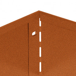 Bordure de jardin en acier Corten 118 x 0,065 x 13 cm