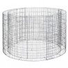 Récupérateur d'eau en acier gabion 130 x 130 x 80 cm sans galet