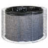 Récupérateur d'eau en acier gabion 130 x 130 x 80 cm sans galet