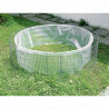 Jardinière en acier ronde gabion 92 x 92 x 40 cm sans galet