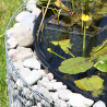 Bassin de jardin en acier rond gabion 146 x 146 x 40 cm sans galet