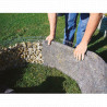 Bassin de jardin en acier rond gabion 146 x 146 x 40 cm sans galet