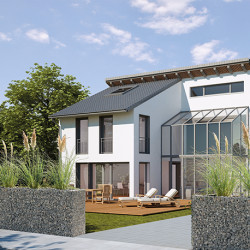 Jardinière en acier rectangulaire gabion 200 x 75 x 100 cm sans galet