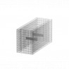 Jardinière en acier rectangulaire gabion 200 x 75 x 100 cm sans galet
