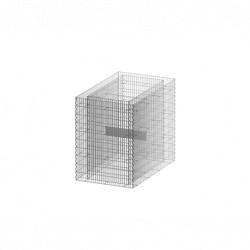 Jardinière en acier rectangulaire gabion 120 x 75 x 100 cm sans galet