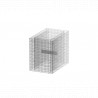 Jardinière en acier rectangulaire gabion 120 x 75 x 100 cm sans galet
