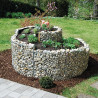 Jardinière en acier spirale XXL gabion 200 x 150 x 80 cm sans galet