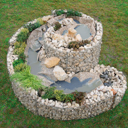 Jardinière en acier spirale XXL gabion 200 x 150 x 80 cm sans galet